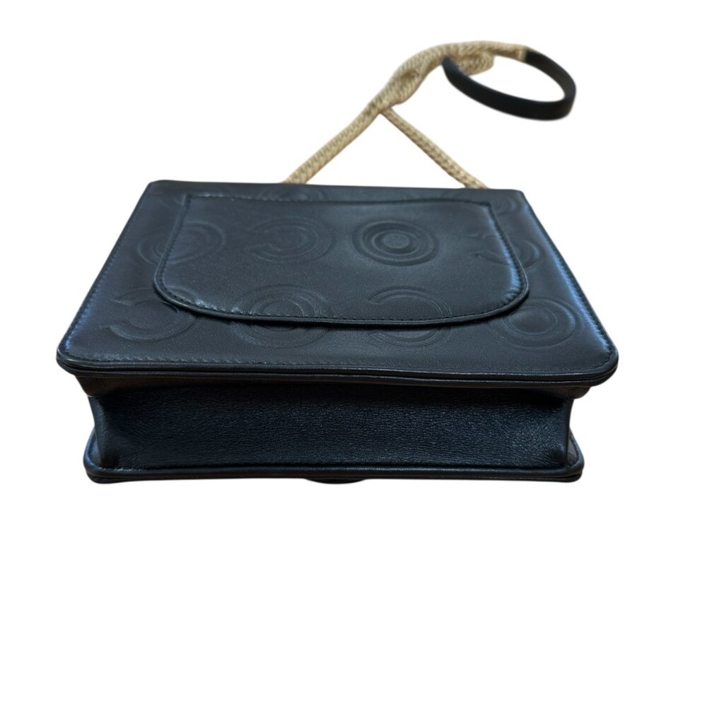 Chanel Black Coco embossed mini square - Picture 5 of 7